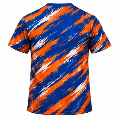 Savannah State University Tigers Blue & Orange All-Over Print T-Shirt