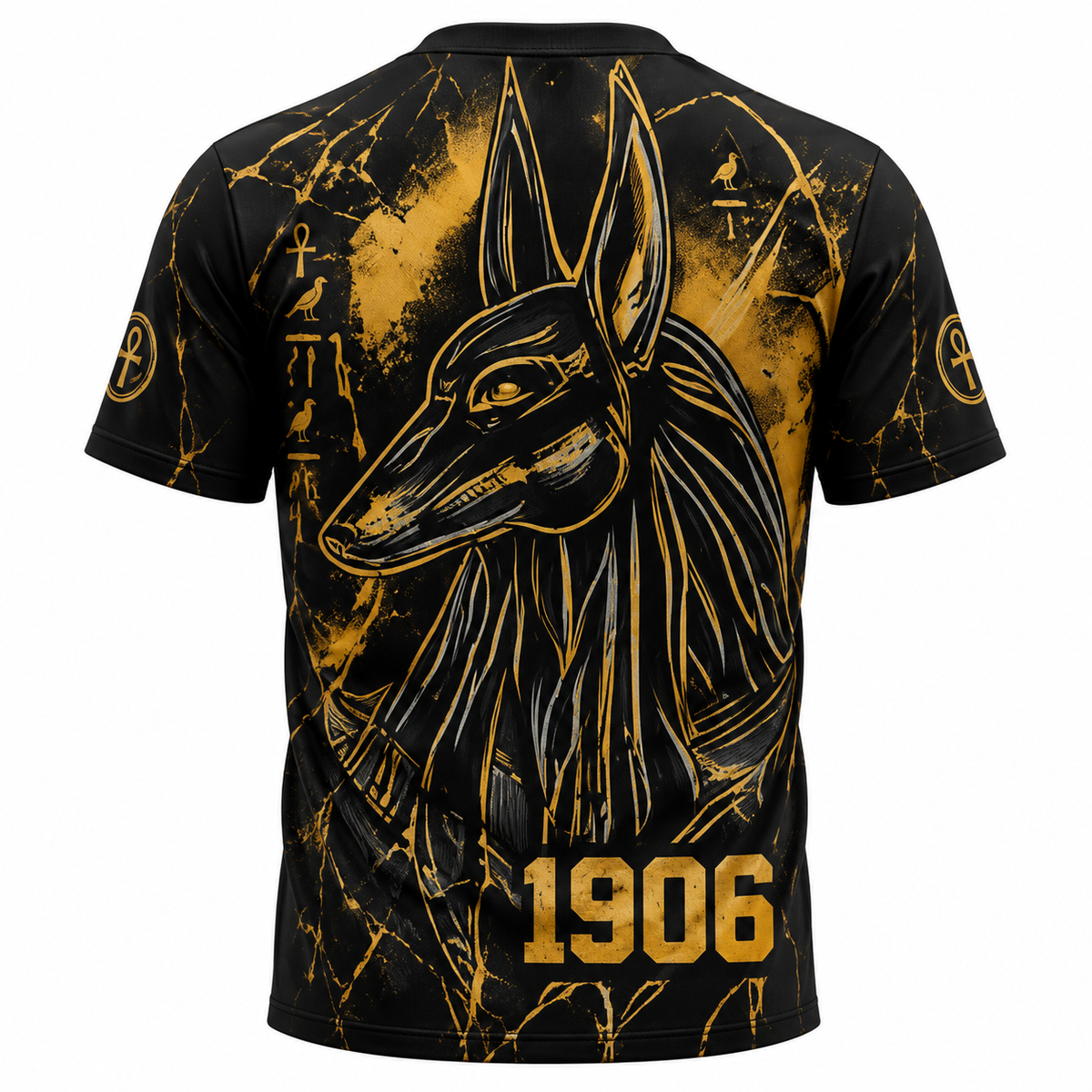 Alpha Phi Alpha Anubis 1906 Black & Gold All-Over Print T-Shirt