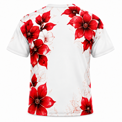 Delta Sigma Theta Red Floral All-Over Shirt