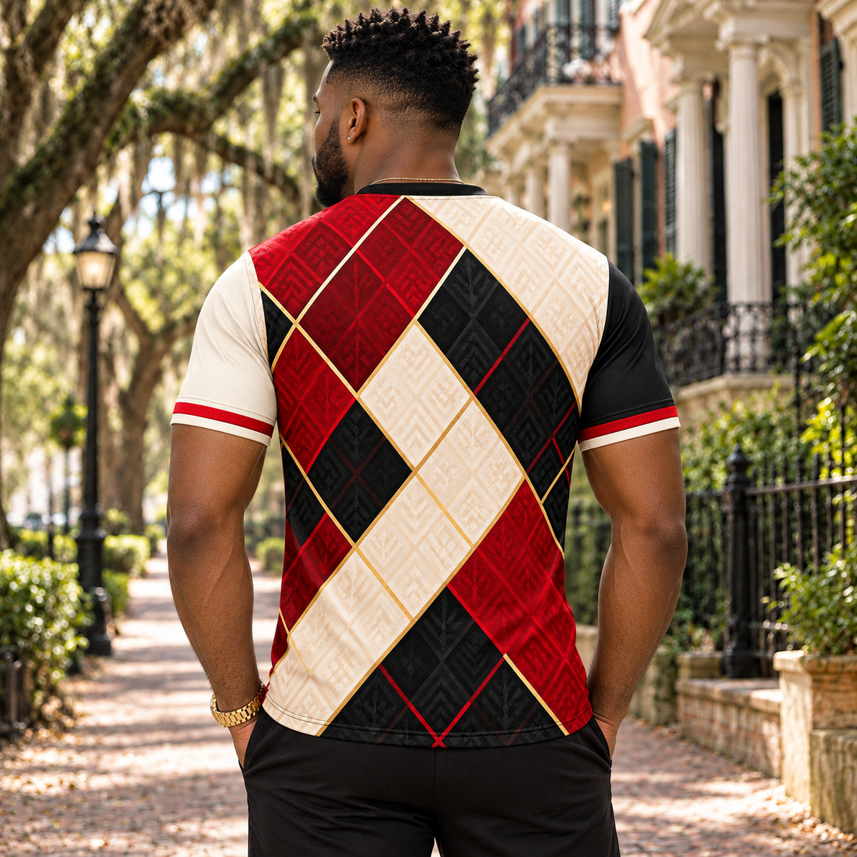 Kappa Alpha Psi KAPPA Argyle All-Over T-Shirt