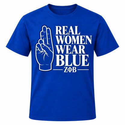 Zeta Phi Beta Real Women Wear Blue Royal Blue T-Shirt