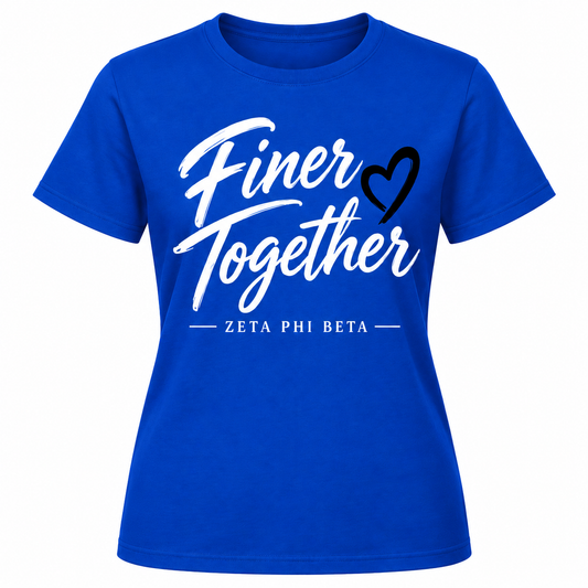 Zeta Phi Beta Finer Together Royal Blue T-Shirt