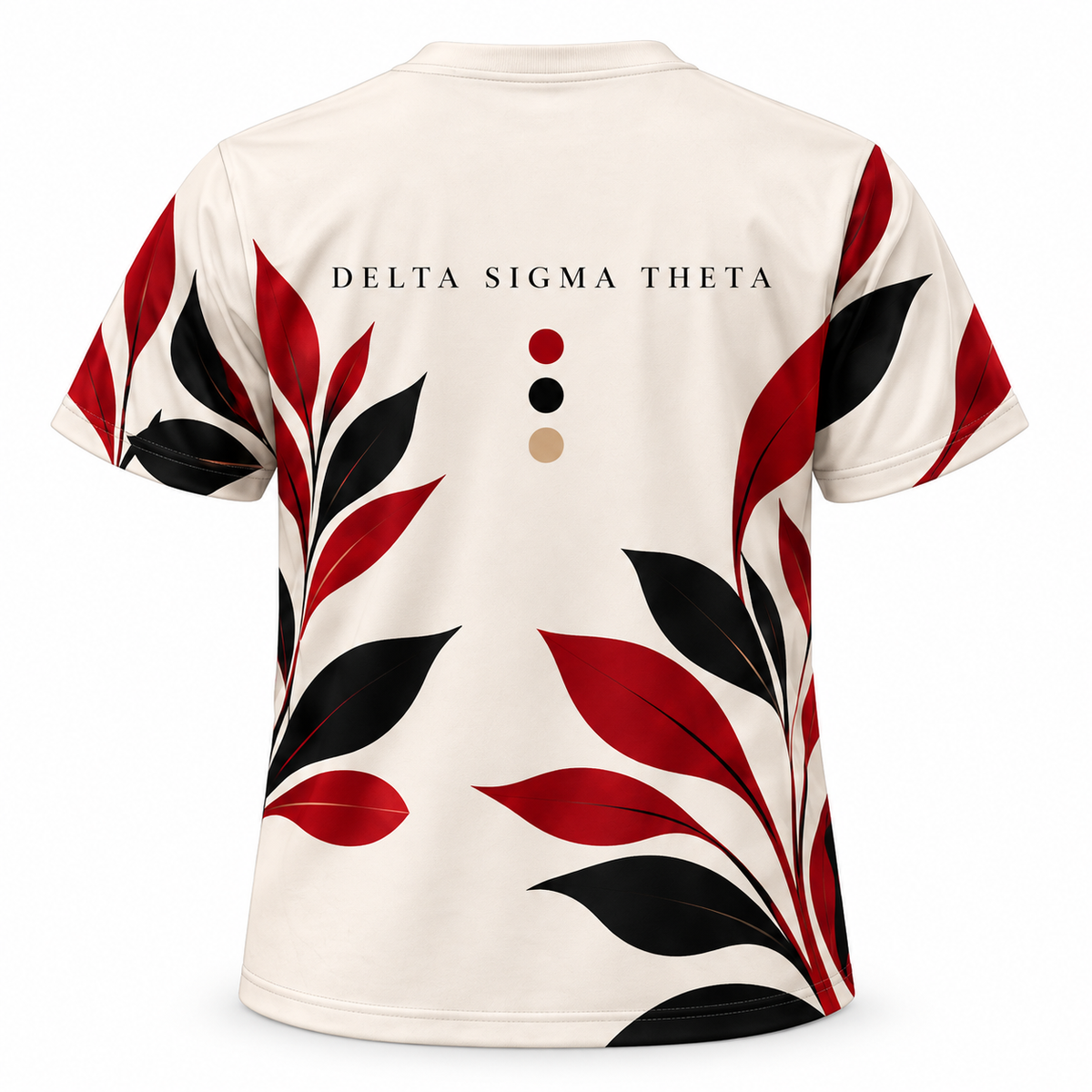 Delta Sigma Theta Red Headwrap Botanical All-Over Shirt
