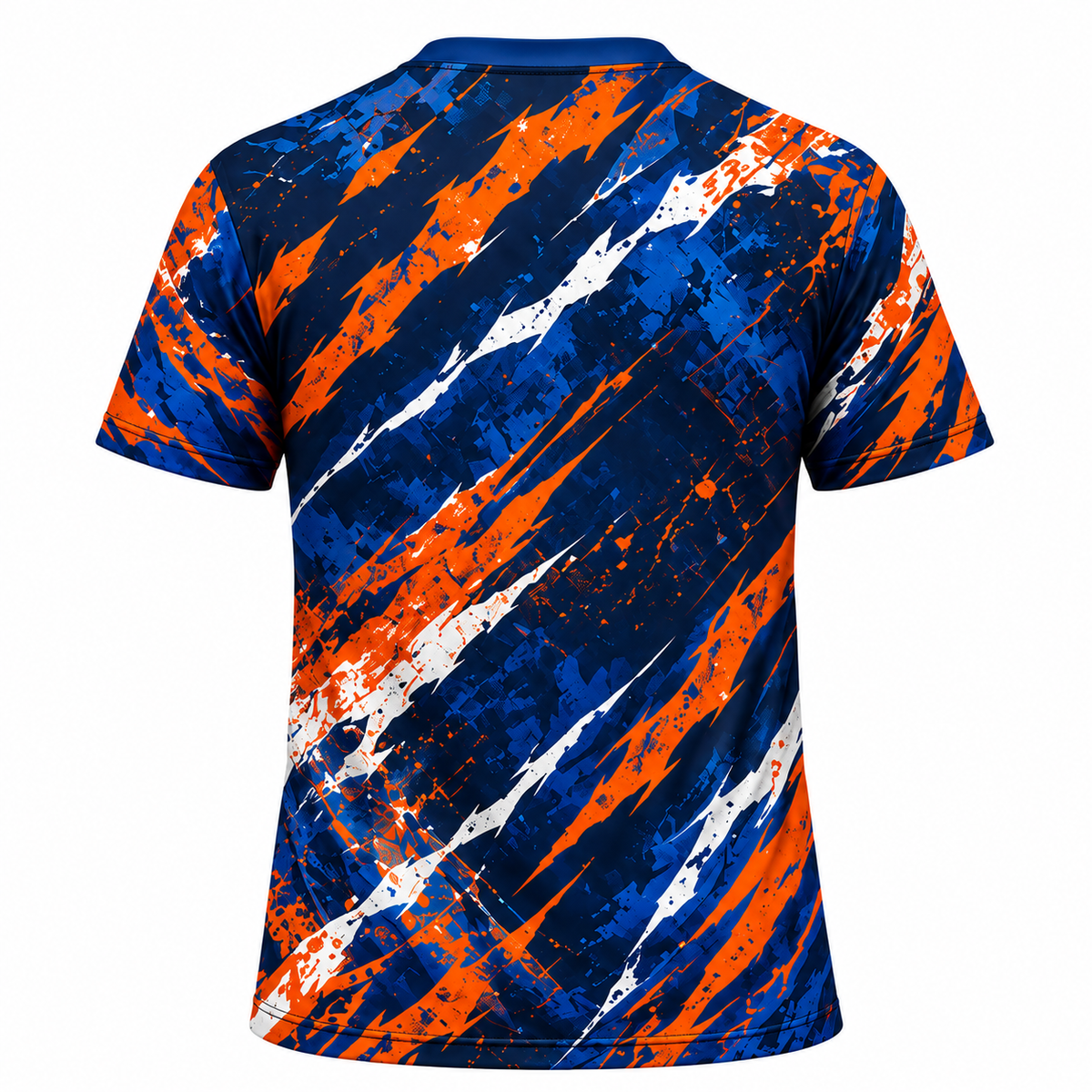 Savannah State University Tigers Face Blue & Orange All-Over Print T-Shirt