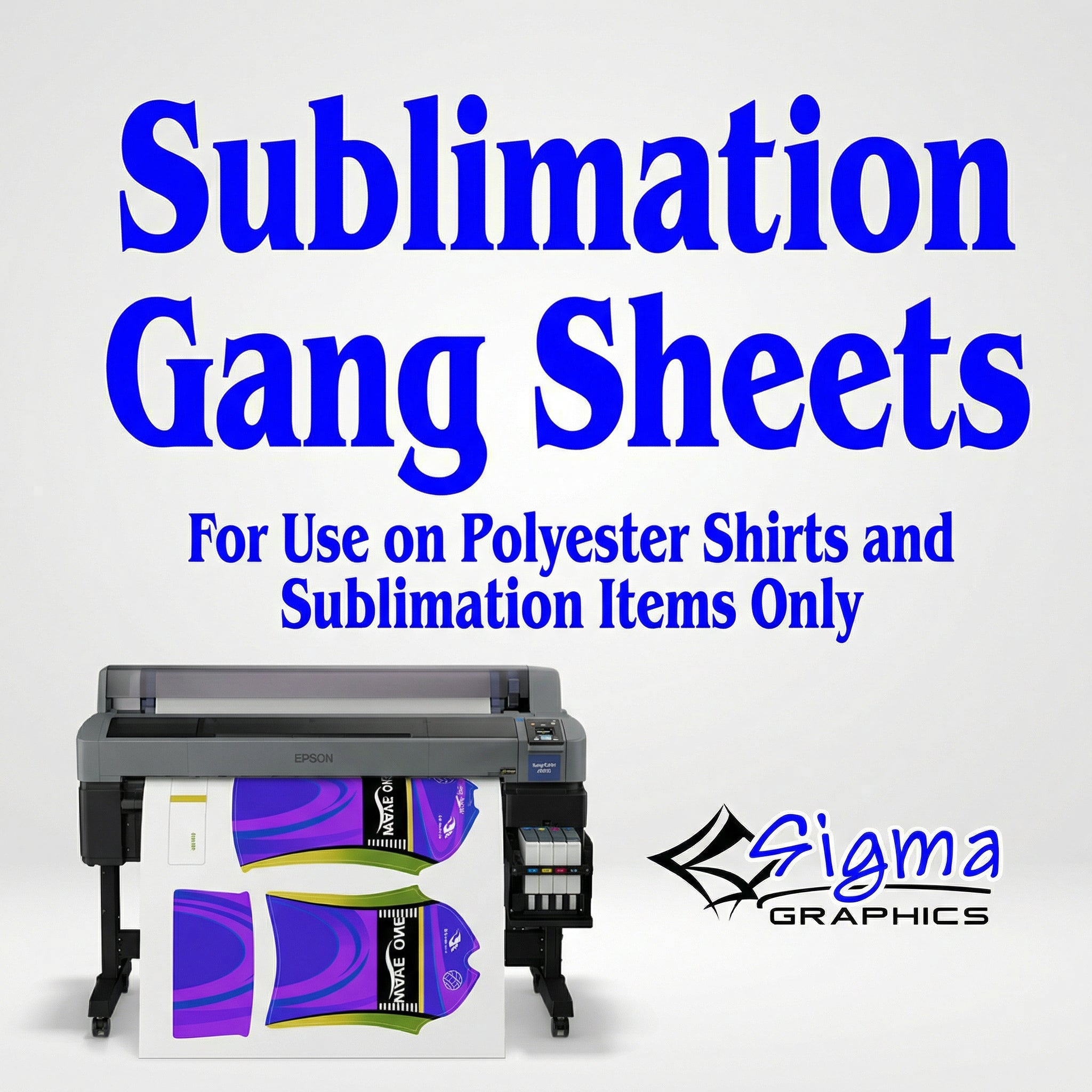 Sublimation Gang Sheet(For Polyester and Sublimatable  material