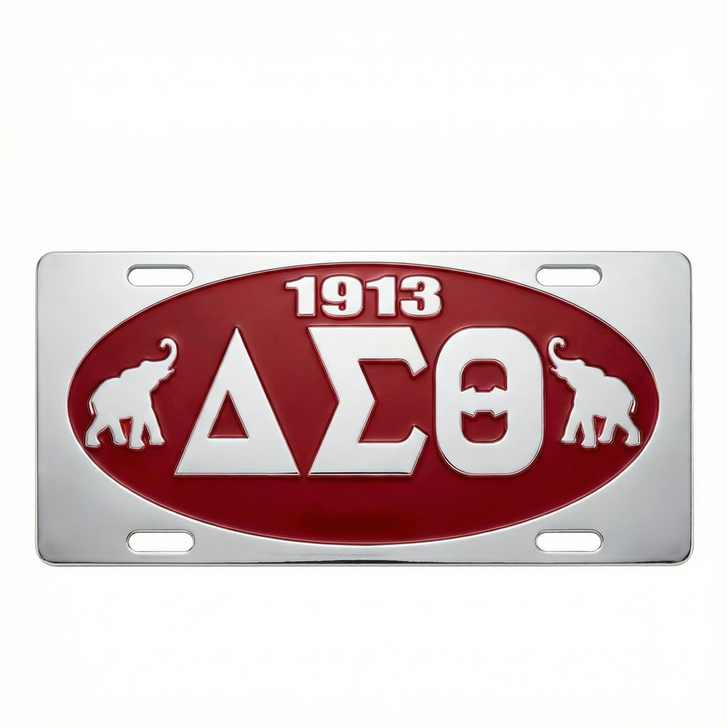 Delta Sigma Theta 1913 Oval Elephant Car Tag