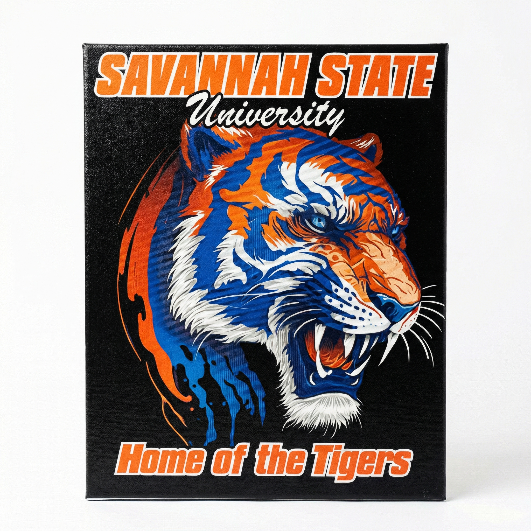 Savannah State University Canvas Wall Art - Tiger Reimagined