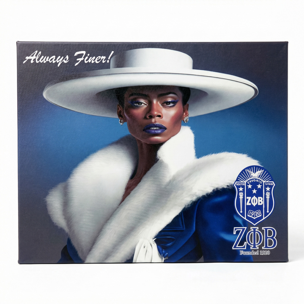 Zeta Phi Beta Wall Art – Always Finer 2 (Canvas)