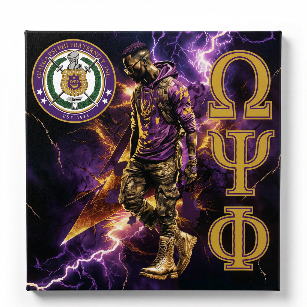 Omega Psi Phi Wall Art - 20 x 20