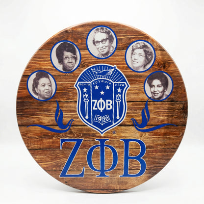 Zeta Phi Beta Wooden Plaque