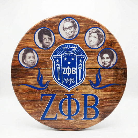 Zeta Phi Beta Wooden Plaque