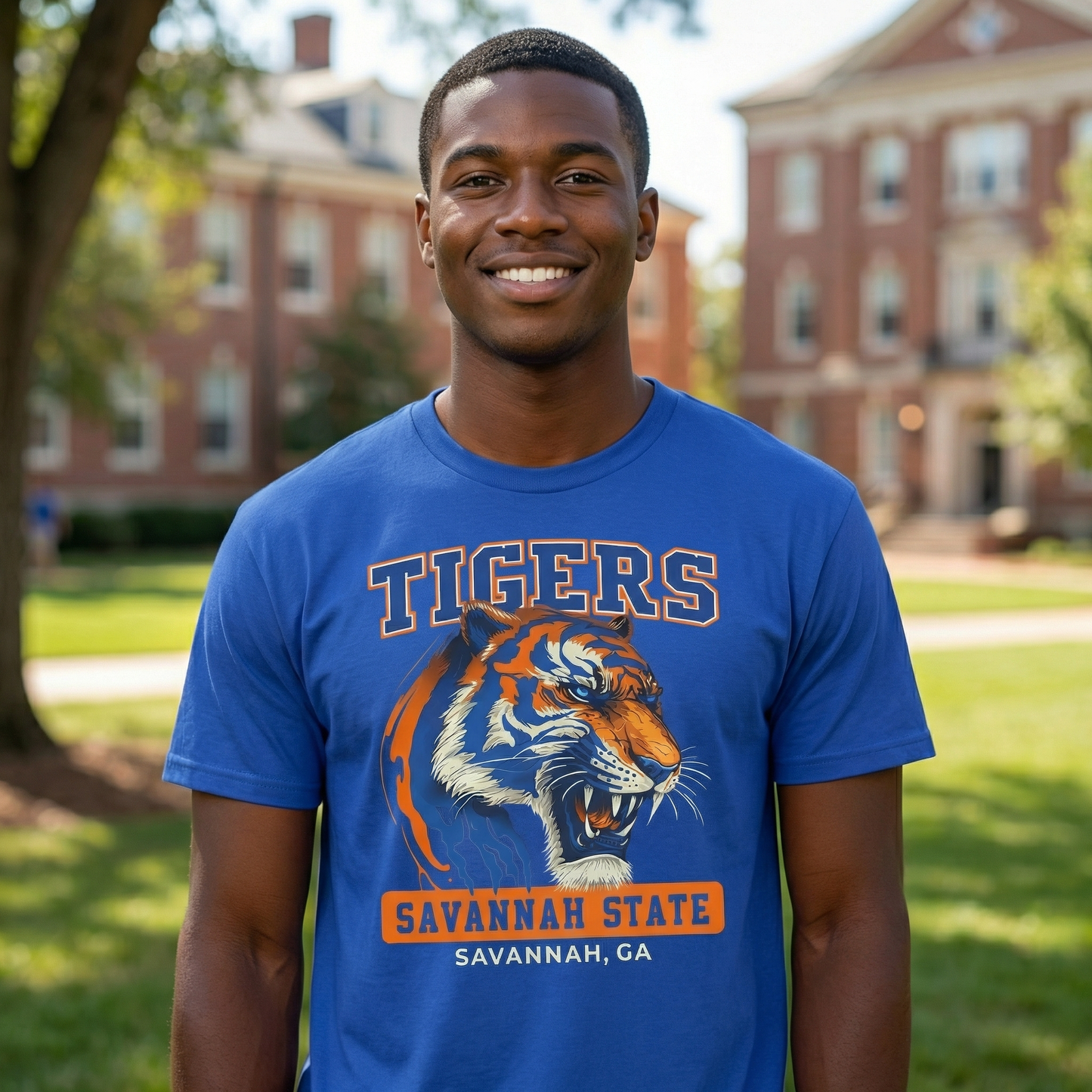 Savannah State Tigers Graphic Tee (Royal Blue)