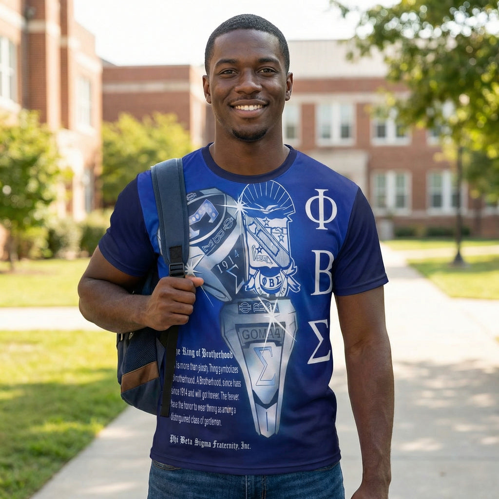 Phi Beta Sigma Ring Graphic Tee (1914 Brotherhood Design)