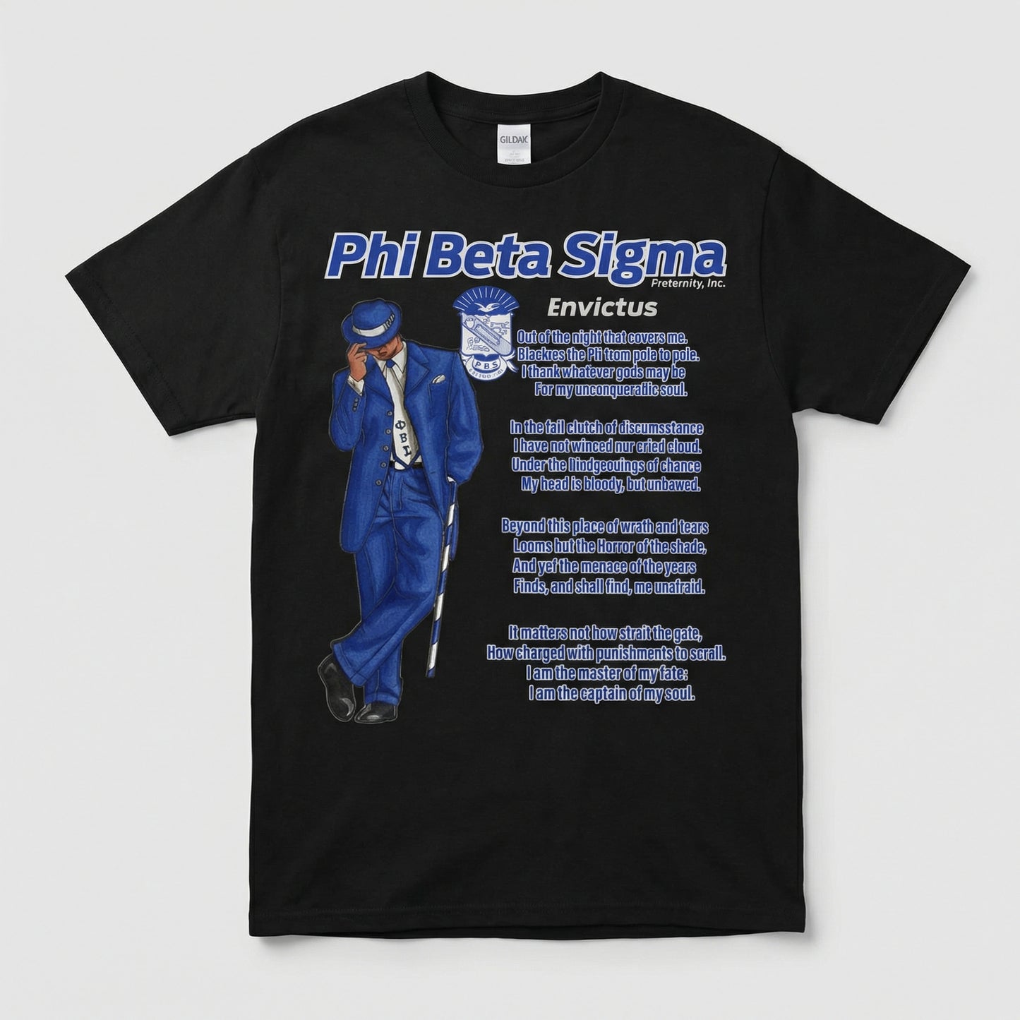 Phi Beta Sigma “Invictus” Poem Graphic Tee