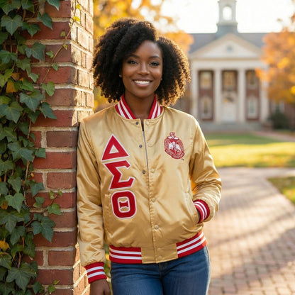 Delta Sigma Theta Satin Bomber Jacket