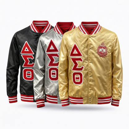 Delta Sigma Theta Satin Bomber Jacket
