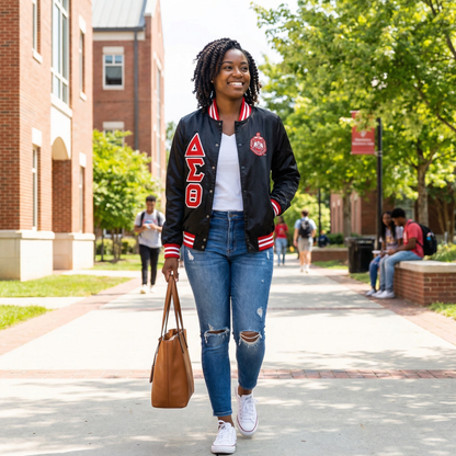 Delta Sigma Theta Satin Bomber Jacket
