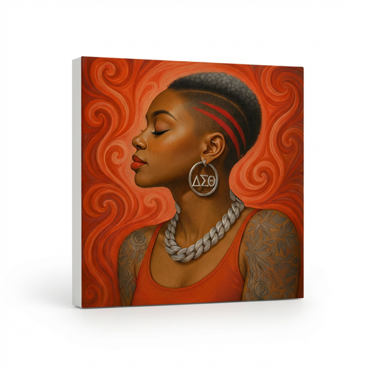 Delta Lady with Earrings Canvas Wall Art (20x20)