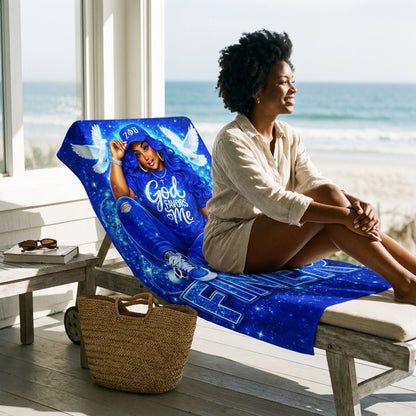 Zeta Phi Beta Finer Galaxy Design Beach Towel