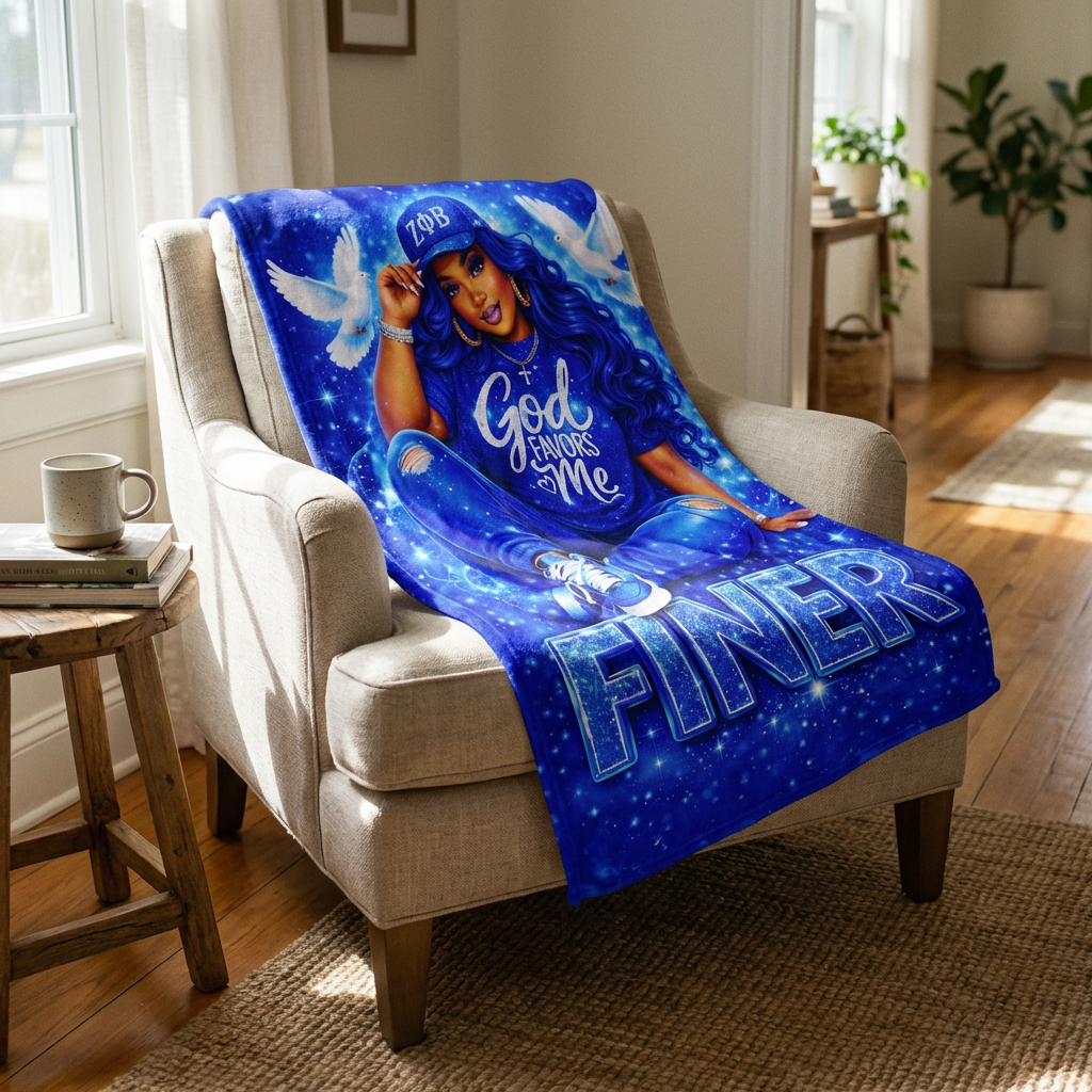 Zeta Phi Beta Throw Blanket 50x60