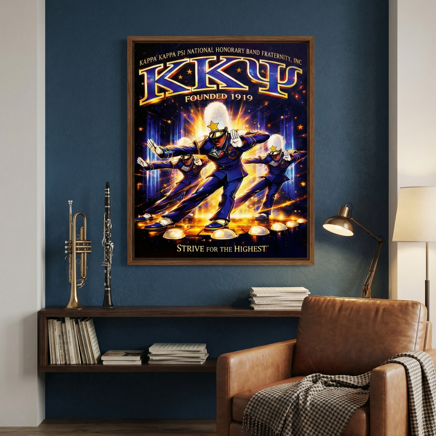 Kappa Kappa Psi Canvas Wall Art (KKΨ Band Fraternity, Founded 1919)