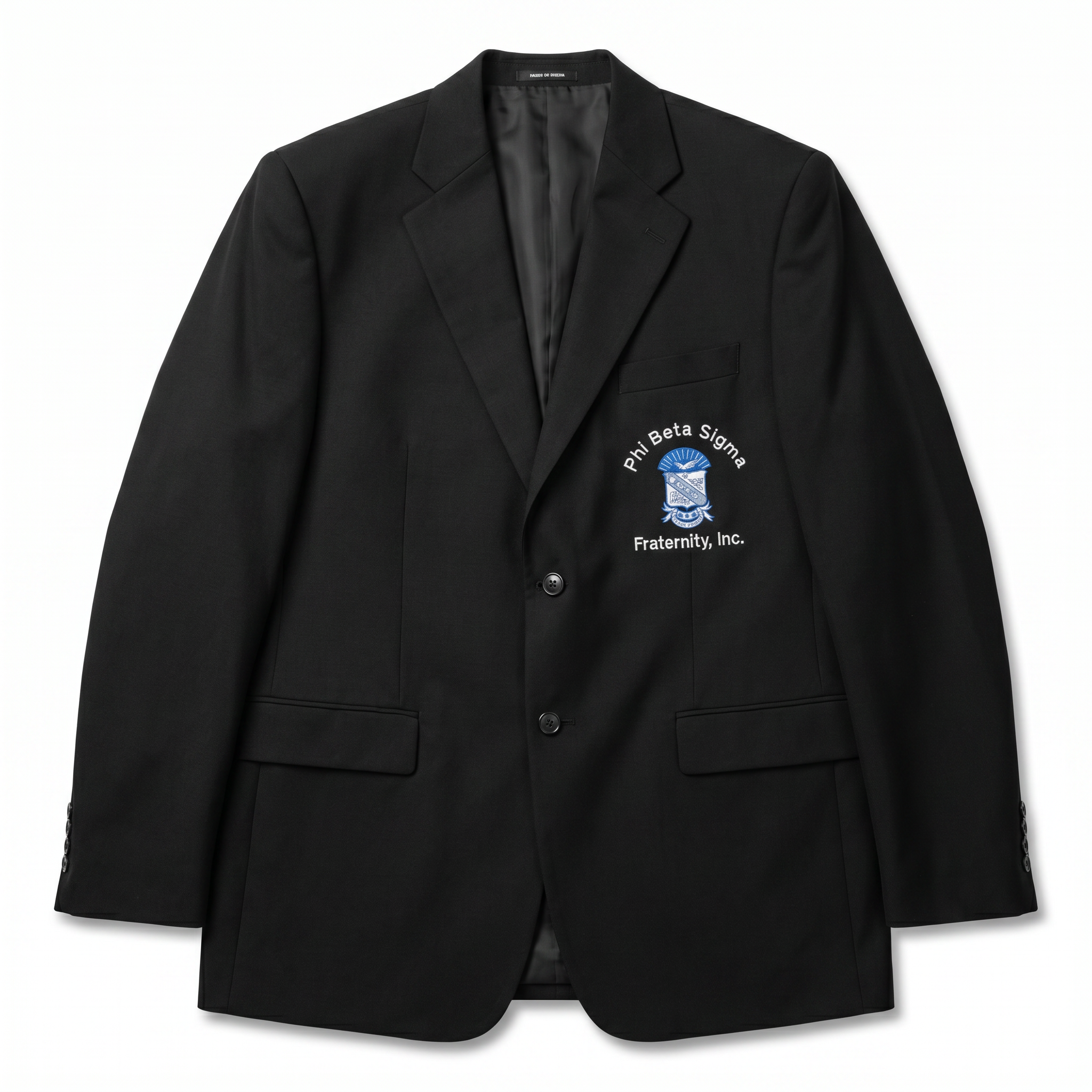 Phi Beta Sigma Embroidered Black Blazer Jacket