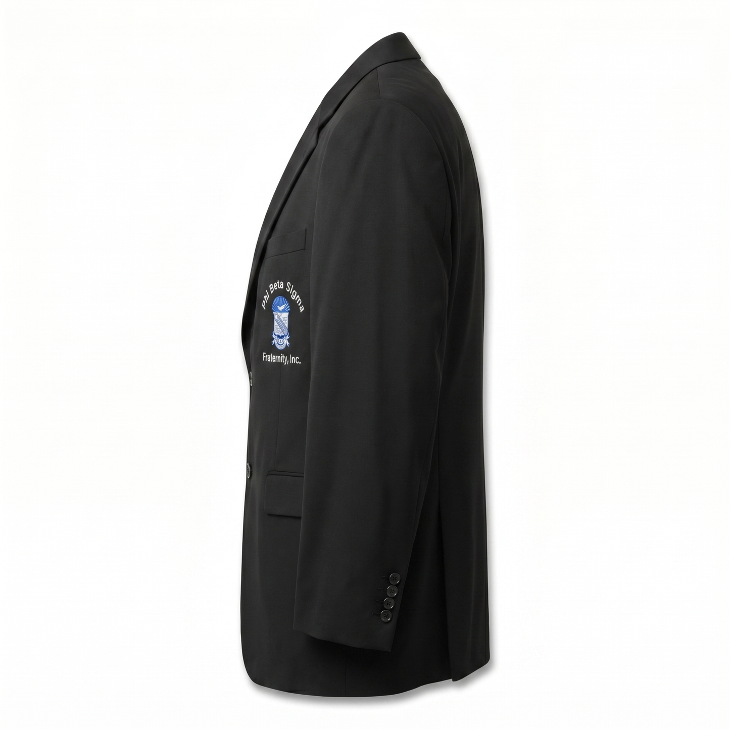 Phi Beta Sigma Embroidered Black Blazer Jacket