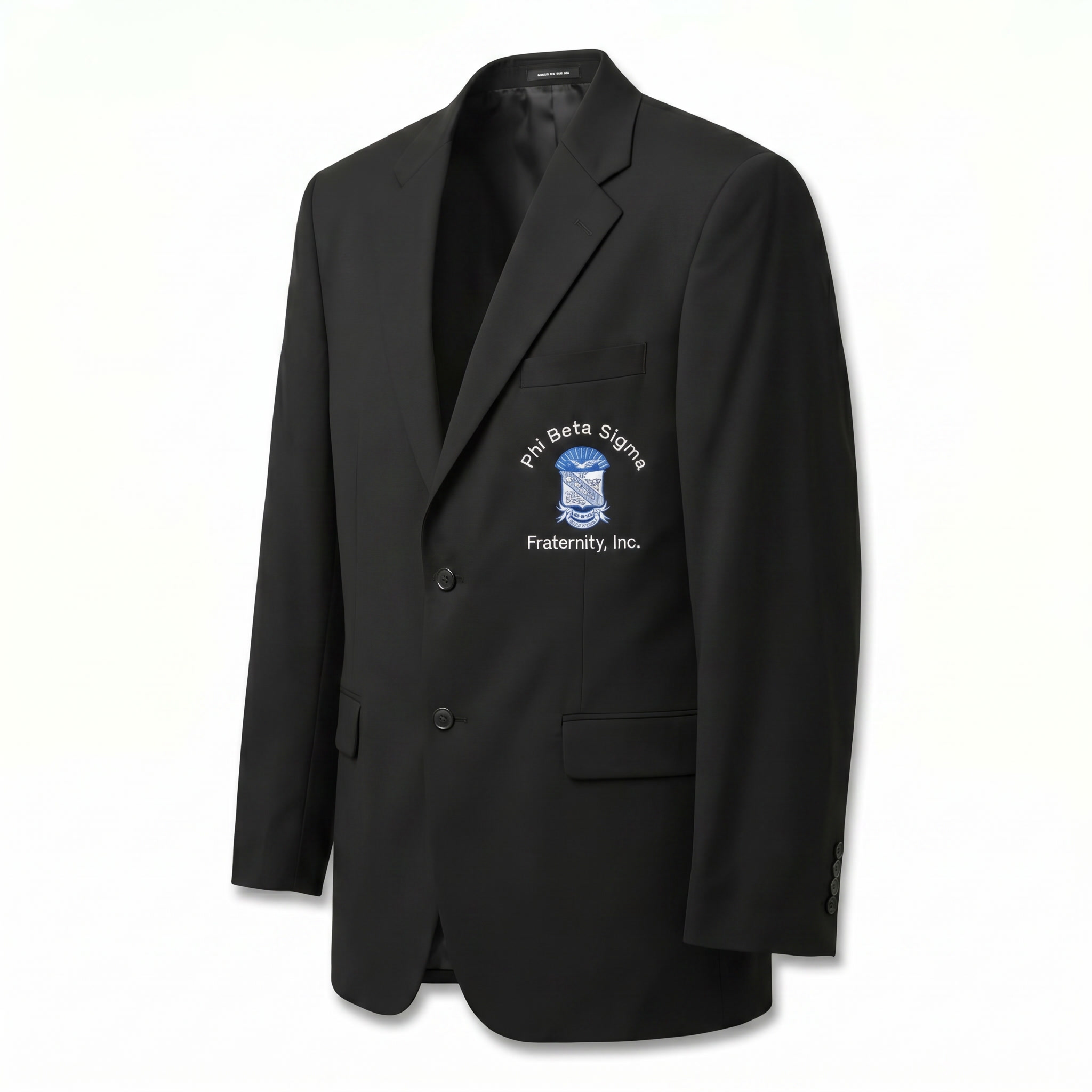 Phi Beta Sigma Embroidered Black Blazer Jacket