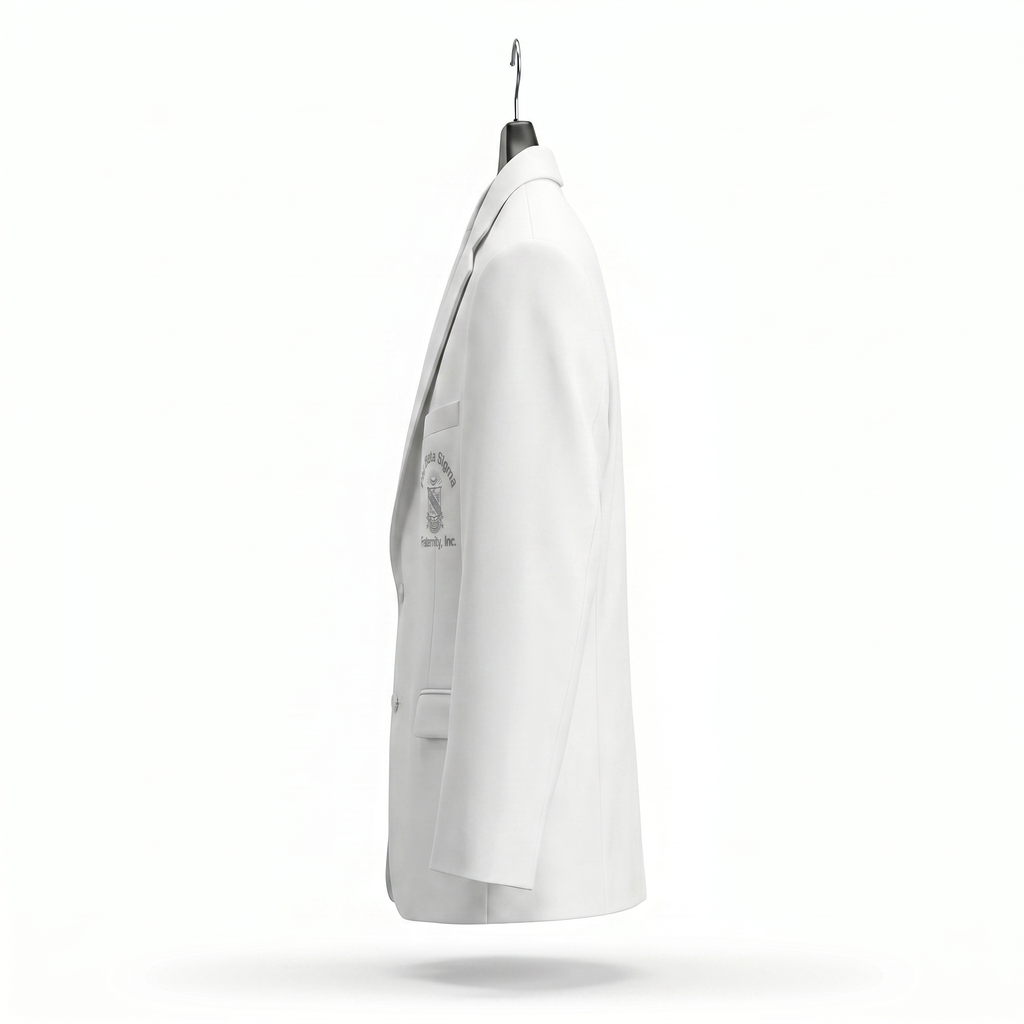 Phi Beta Sigma White Embroidered Blazer Jacket