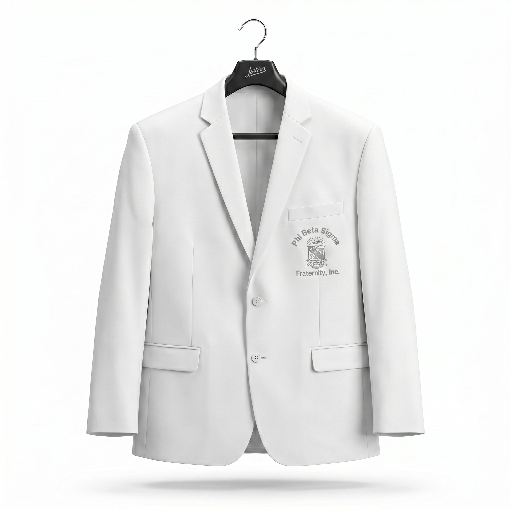 Phi Beta Sigma White Embroidered Blazer Jacket