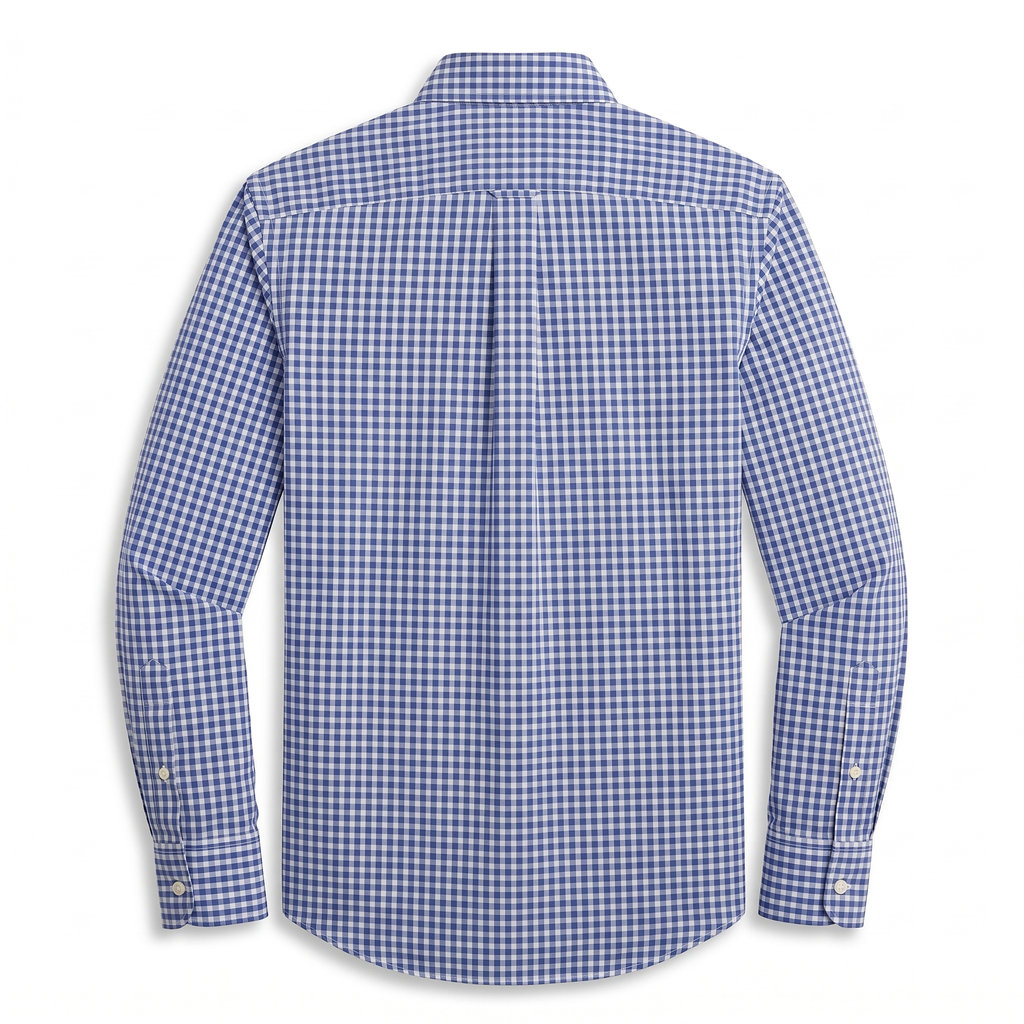 Phi Beta Sigma Blue Gingham Brooks Brother Button-Down Shirt