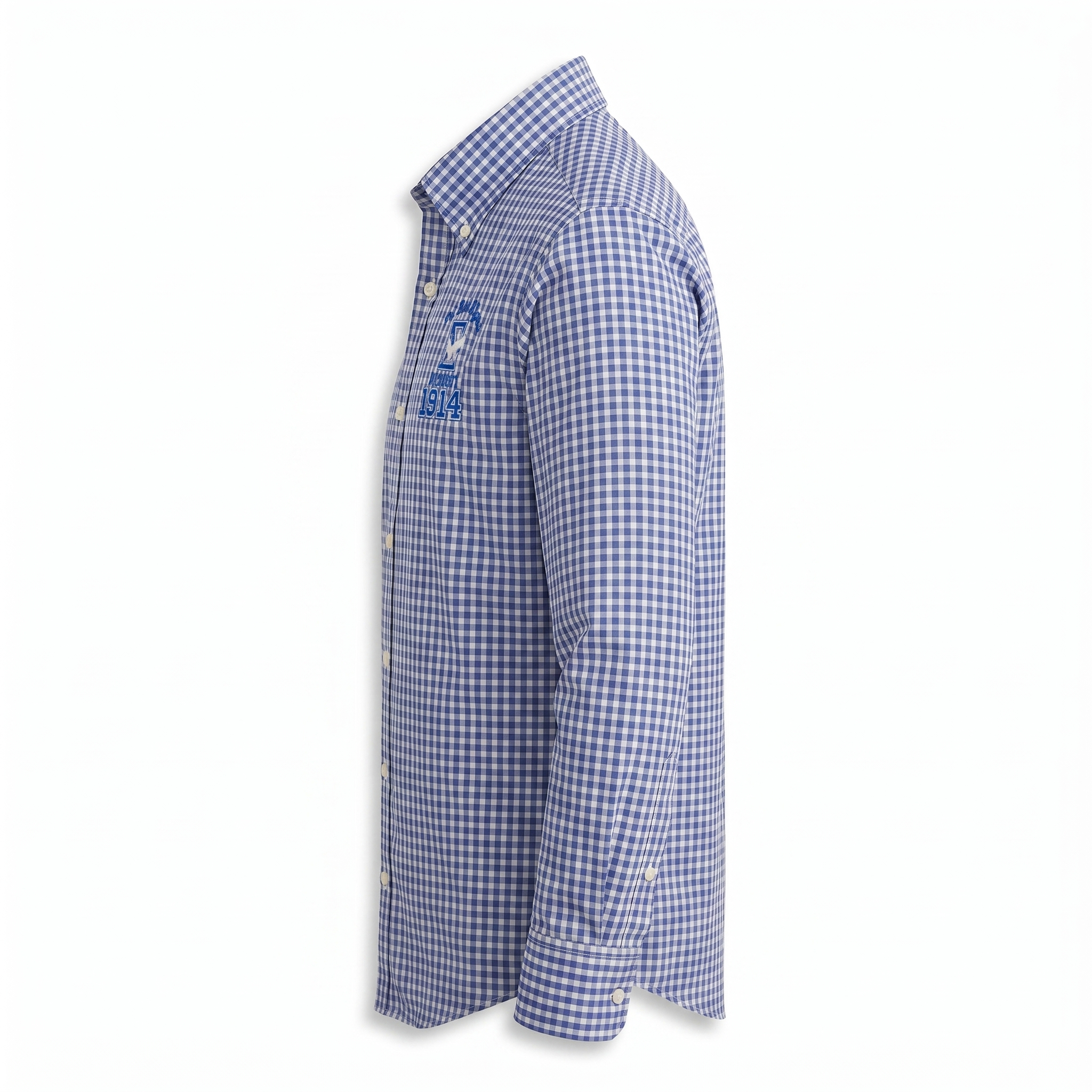 Phi Beta Sigma Blue Gingham Brooks Brother Button-Down Shirt