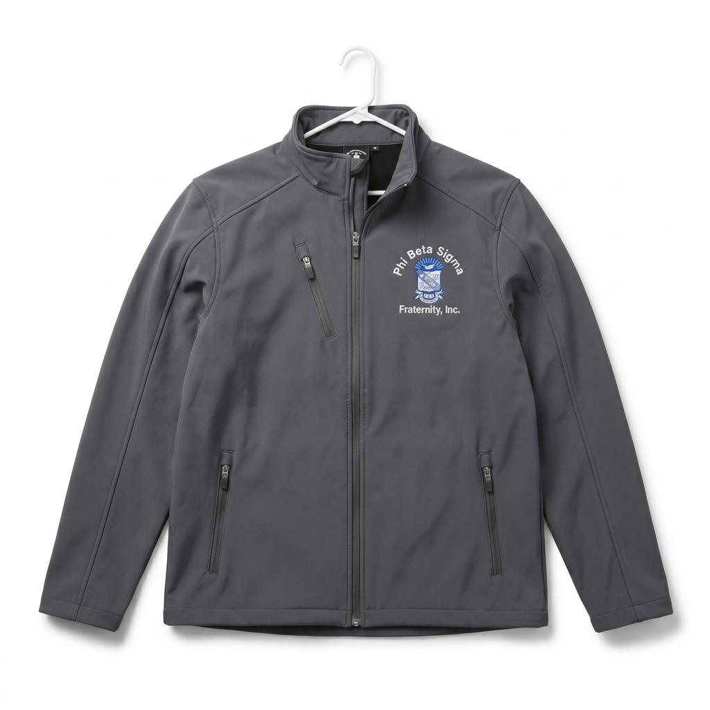 Phi Beta Sigma Gray Full-Zip Jacket