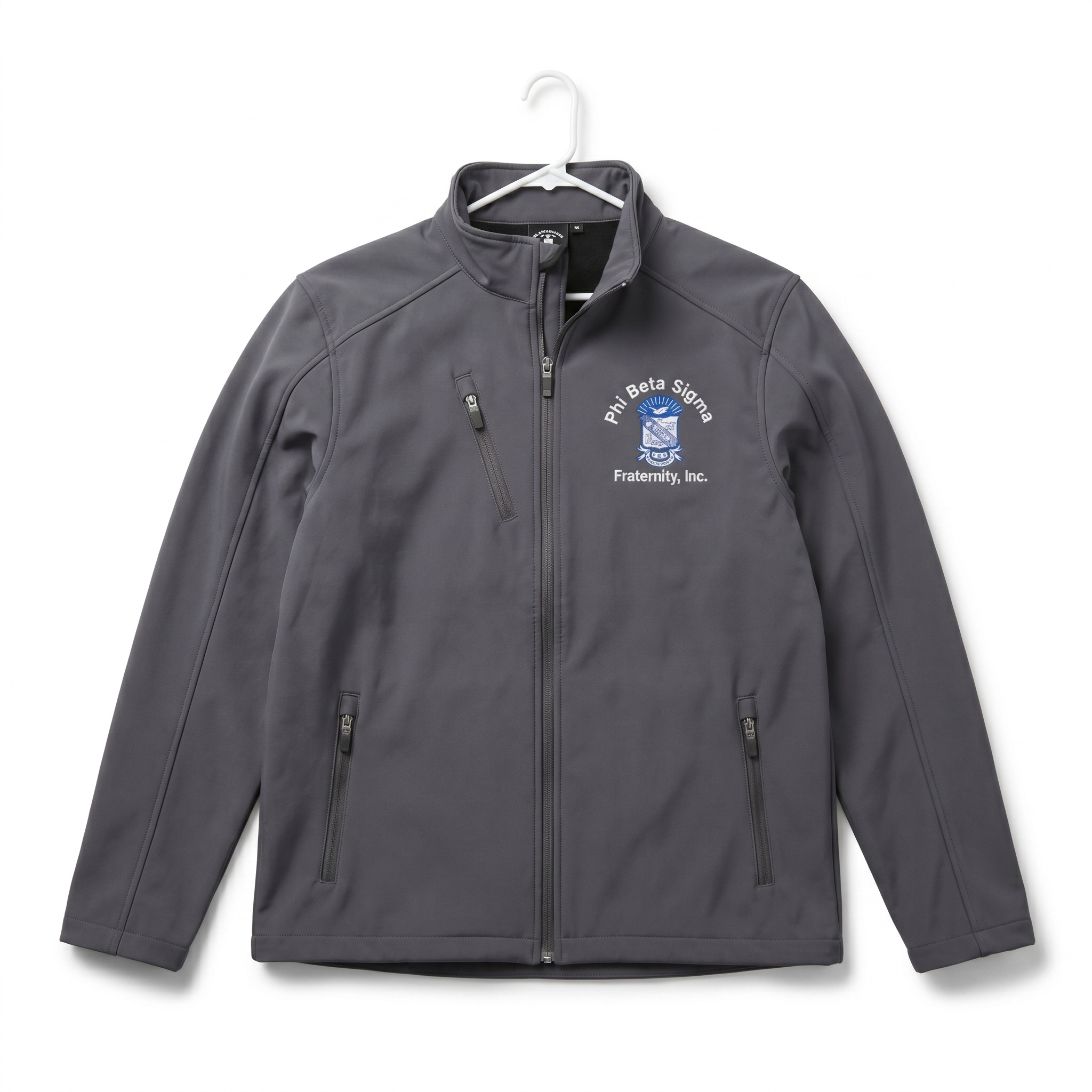 Phi Beta Sigma Gray Full-Zip Jacket