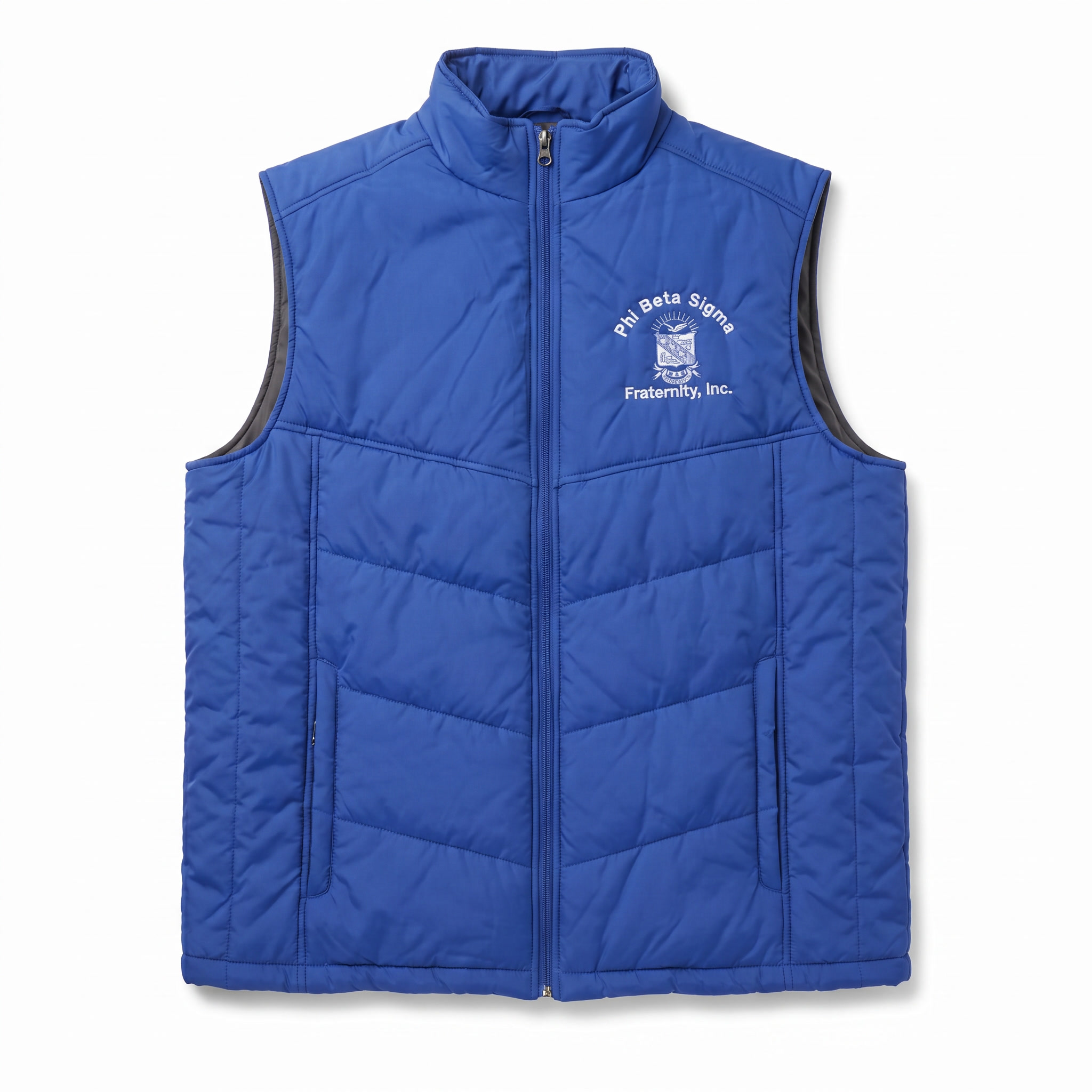 Phi Beta Sigma Blue Quilted Puffer Vest