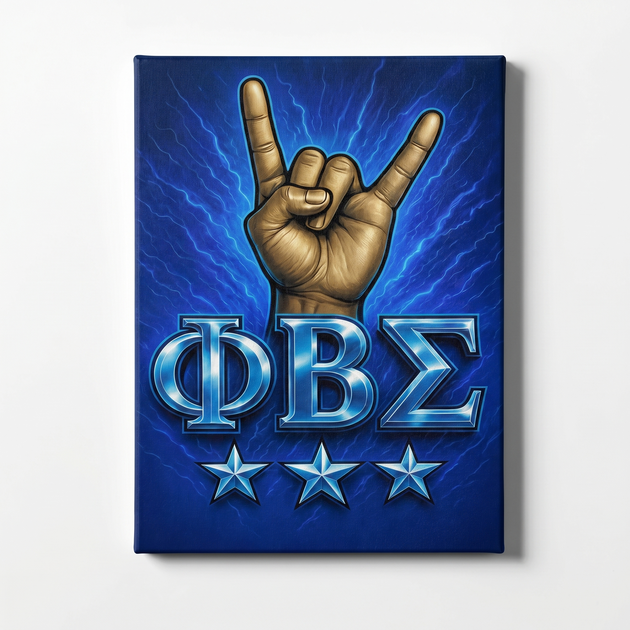 Phi Beta Sigma Hand Sign Canvas Wall Art