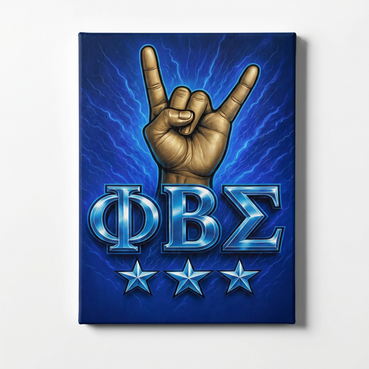 Phi Beta Sigma Hand Sign Canvas Wall Art