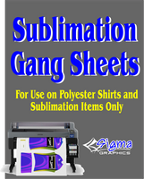 Sublimation Gang Sheet(For Polyester and Sublimatable  material