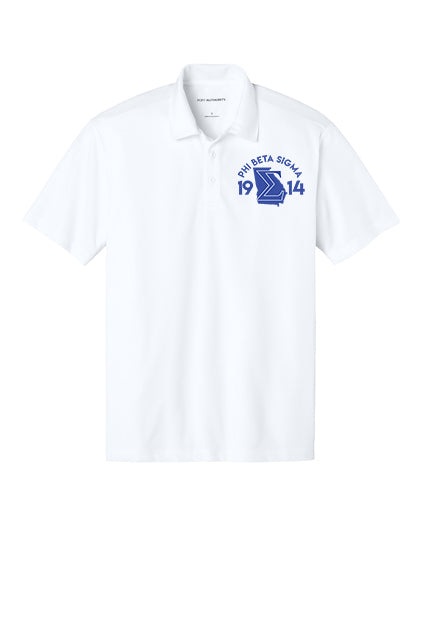 Phi Beta Sigma Georgia Embroidered  Polo