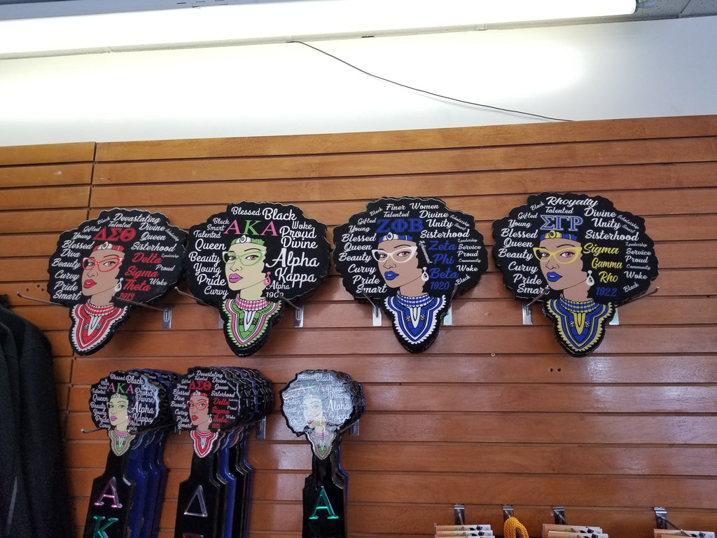 Sigma Gamma Rho Wood Afro Head