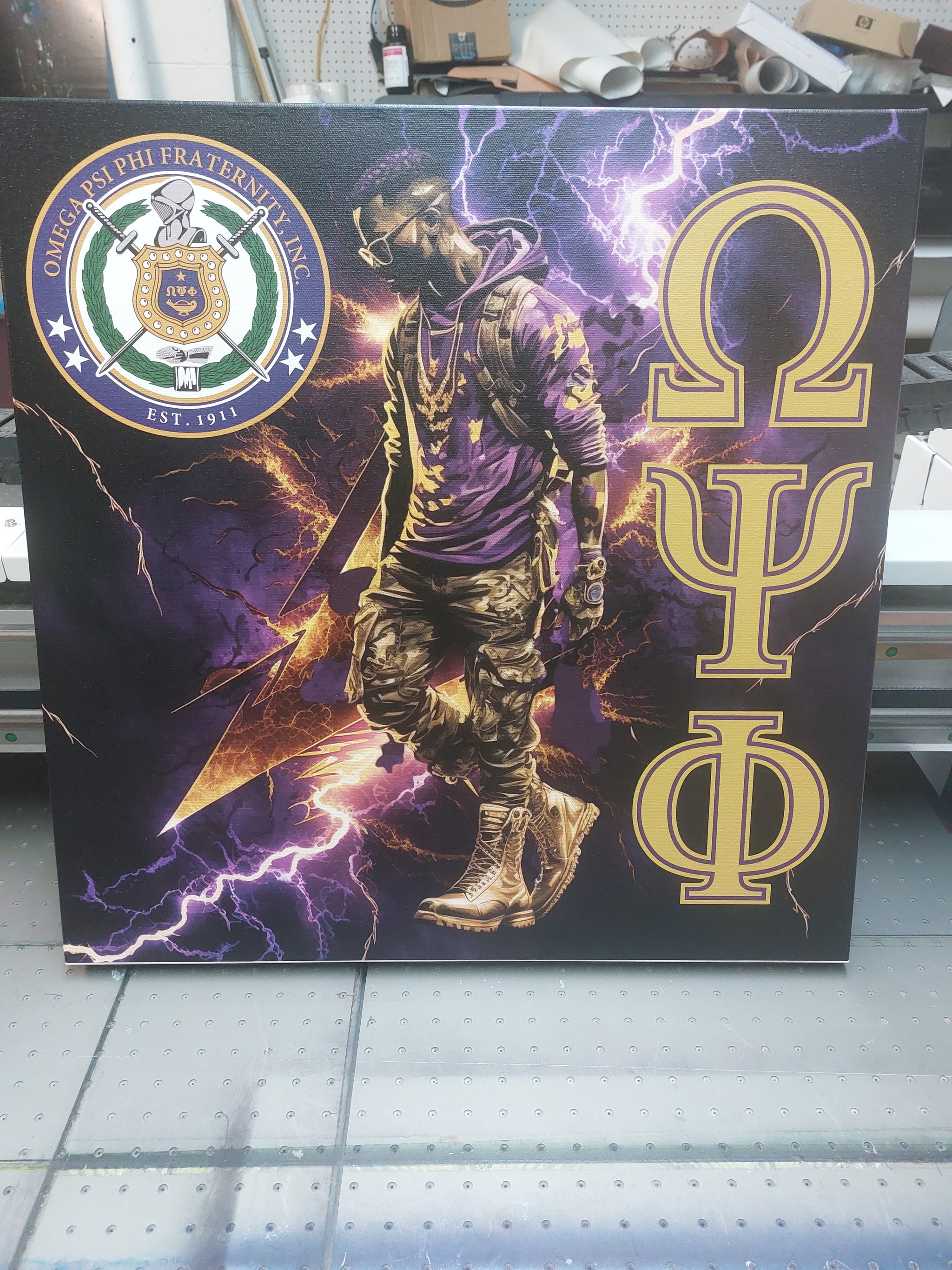 Omega Psi Phi Wall Art - 20 x 20 – Sigma Graphics