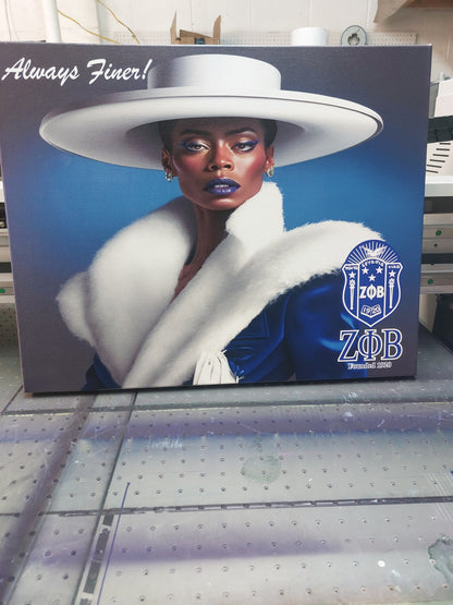 Zeta Phi Beta Wall Art – Always Finer 2 (Canvas)