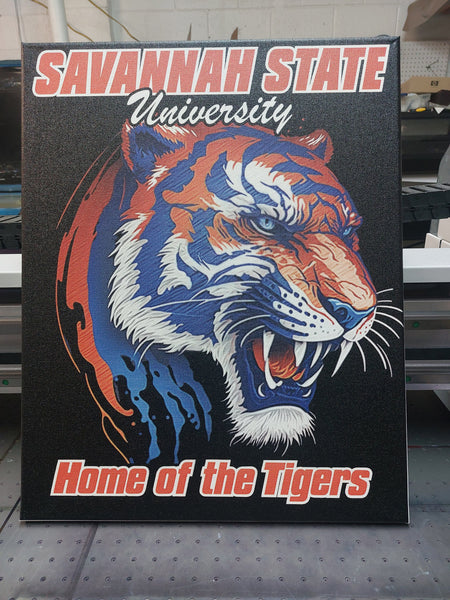 Savannah State University Canvas Wall Art - Tiger Reimagined