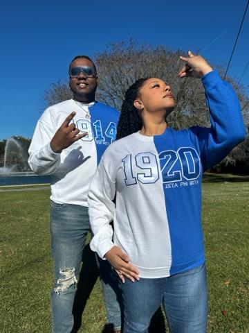 ZPB Split Sweatshirt 1920 Color Block Crewneck