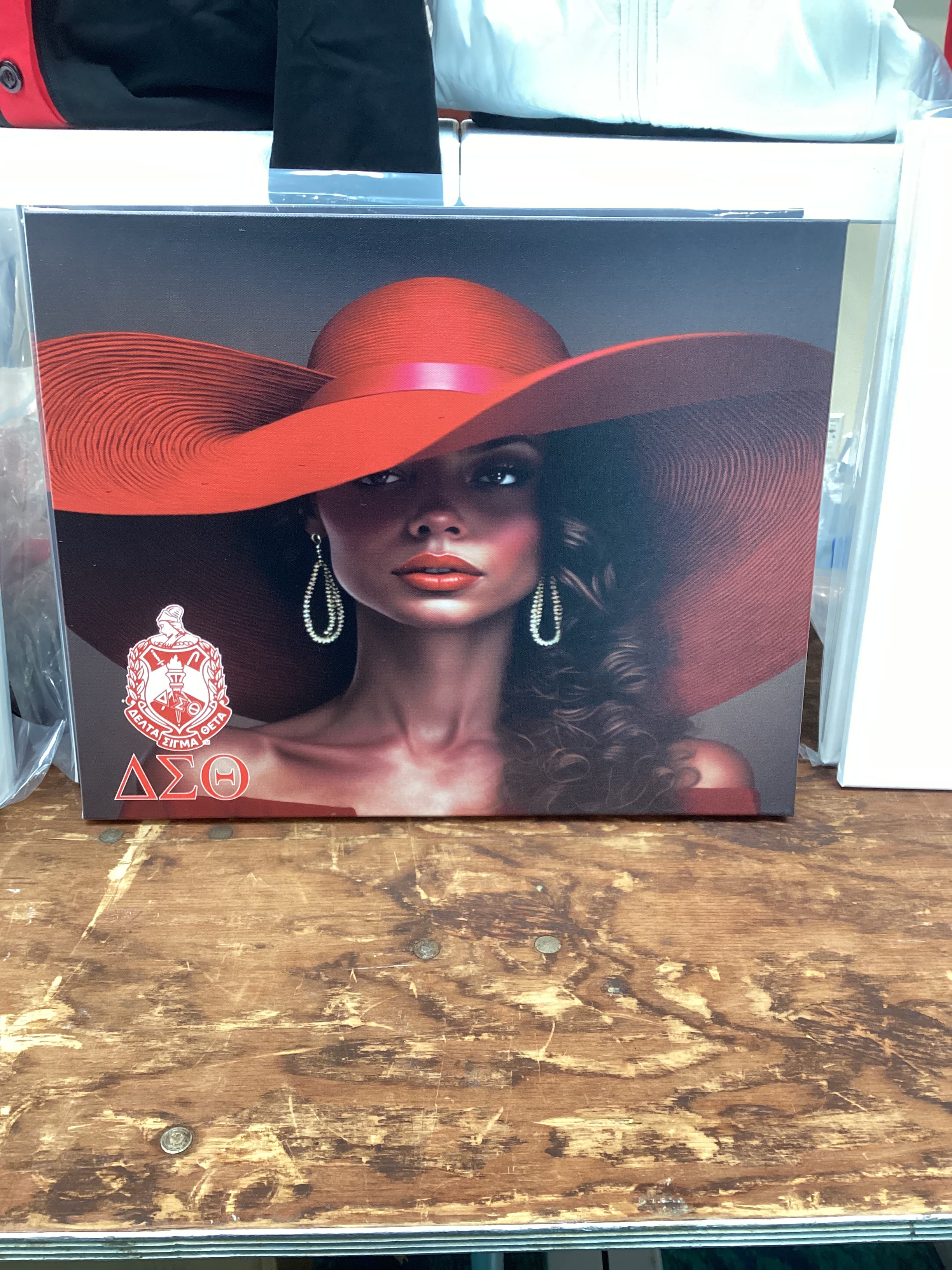 Delta Sigma Theta Wall Art -  Hat Design